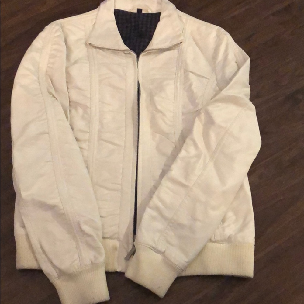 Steve Madden Faux Leather white jacket
